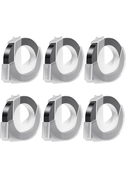 Rulo Kabartma Etiket Bandı 3D Plastik Beyaz Siyah 9mm x 3 Metre Kabartma Etiket Yapıcılar Için (Yurt Dışından) modelleri