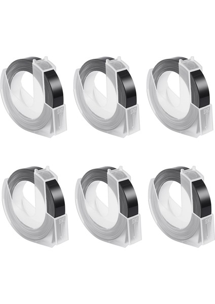 Rulo Kabartma Etiket Bandı 3D Plastik Beyaz Siyah 9mm x 3 Metre Kabartma Etiket Yapıcılar Için (Yurt Dışından) fırsatları