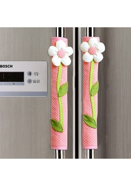 2 Adet Pastoral Çiçek Puantiyeli Kapı/buzdolabı Kulpu Kapağı Buzdolabı Kapı Kulpu Eldivenleri Ev Dekorasyonu Mutfak Aksesuarları Pembe (Yurt Dışından) modelleri