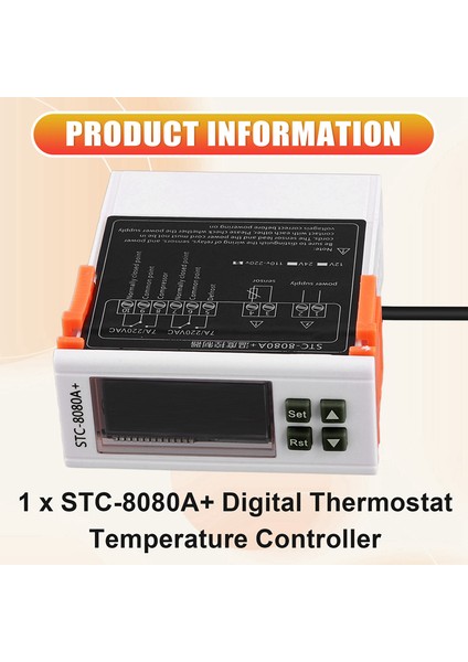 -8080A+ Dijital Termostat Sıcaklık Kontrol Cihazı Buzdolabı Otomatik Çözme Zamanlayıcısı Tek Prob (Yurt Dışından) indirimleri