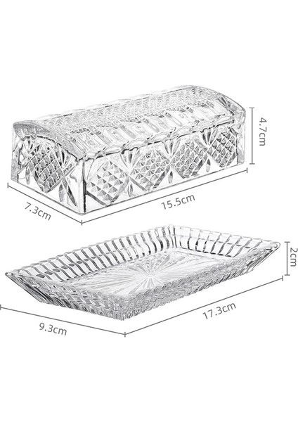 Tezgah Üstü Tereyağı Tutucu Için Cam Tereyağı Kabı Şeffaf Tereyağı Saklama Kabı Tabak Kapaklı Saklama Kabı Servis Peyniri Tutucu (Yurt Dışından) modelleri