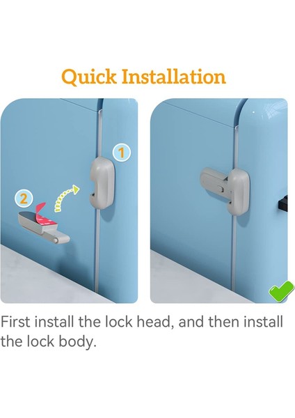 2 Adet Güvenli Buzdolabı Kilidi, Çocuk Kilidi, Buzdolabı Dondurucu Kapı Kilidi, Gri Sızdırmazlık Şeritleriyle Buzdolaplarını Koruyun (Yurt Dışından) modelleri