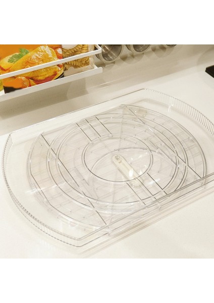 Buzdolabı Döner Tablası, Buzdolabı Dolabı ve Kiler Için Kare Döner Tabla Düzenleyici, 1 Paket - Şeffaf (Yurt Dışından) modelleri