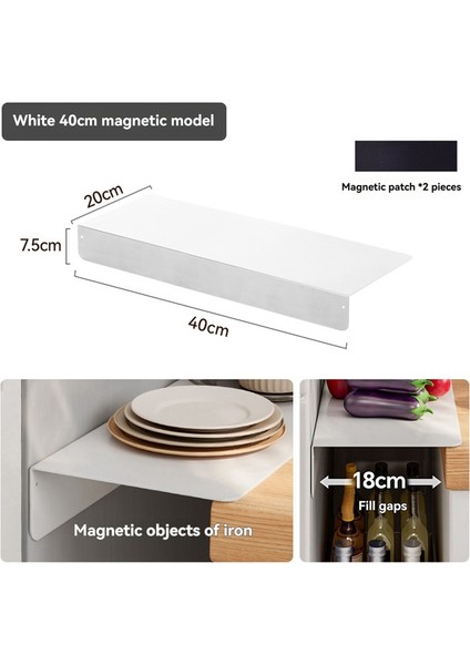 Buzdolabı Yan Uzatma Paneli Delinmeyen Manyetik Emilimli Masa Rafı Manyetik Emilim 40X20CM Beyaz (Yurt Dışından) modelleri