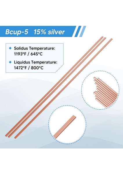 30 Çubuk Lehim Çubukları, Klima, Buzdolabı ve Soğuk Hava Deposu Için Endüstriyel Sınıf Lehim Bakır Fosfor Kaynak Çubukları (Yurt Dışından) modelleri