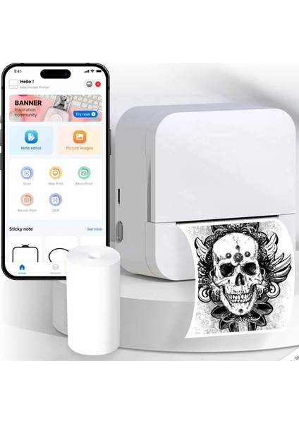 Etiket Yazıcı Makinesi - Android Ios ile Uyumlu Mini Bluetooth Mürekkepsiz Termal Fotoğraf Yazıcısı (Yurt Dışından) modelleri