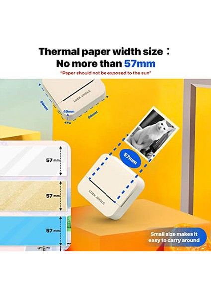 Etiket Yazıcı Makinesi - Android Ios ile Uyumlu Mini Bluetooth Mürekkepsiz Termal Fotoğraf Yazıcısı (Yurt Dışından) indirimleri