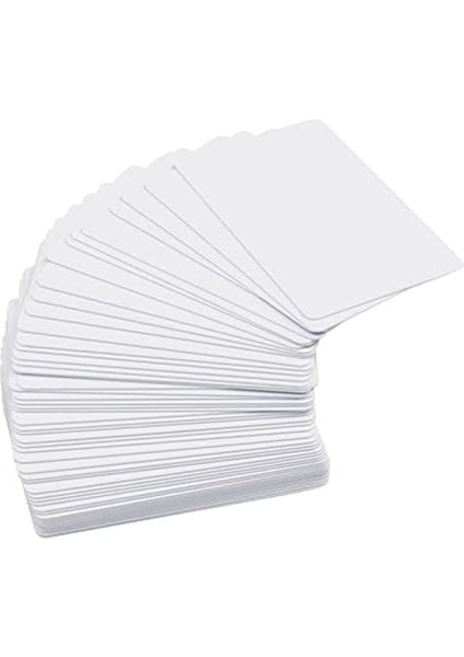 Fotoğraf Kimlik Rozeti Yazıcıları Için 50'li Paket Premium Boş Pvc Kartlar, CR80 30MIL Grafik Kalitesinde Beyaz Plastik Kartlar (Yurt Dışından)