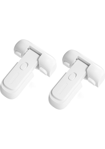 2 Adet Güvenli Buzdolabı Kilidi, Çocuk Kilidi, Buzdolabı Dondurucu Kapı Kilidi, Beyaz Sızdırmazlık Şeritleriyle Buzdolaplarını Koruyun (Yurt Dışından)