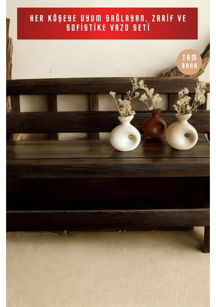 Dekoratif Vazo Seti Obje Ev Dekorasyon Masa Üstü Dekor Vazo Seti Model 34 indirimleri