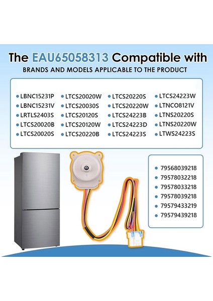 EAU65058313 Buzdolabı Evaporatör Fan Motoru Dondurucu Için EAU63103001 AP7178307 PS16662420 DC12V'YI Değiştirin (Yurt Dışından) fırsatları