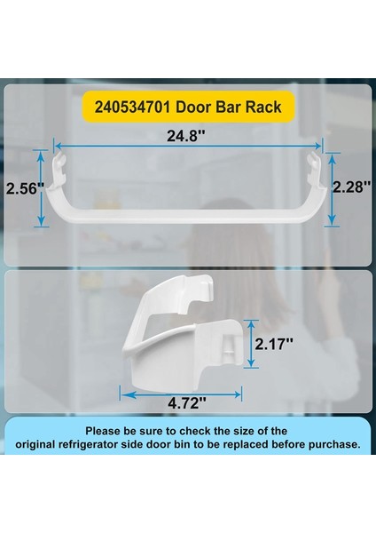 240534701 Kapı Rafı Çubuğu Veya Buzdolabı Kapı Çubuğu Tutucu Rayı 948952, AP3214631'I Değiştirin (Yurt Dışından) fırsatları