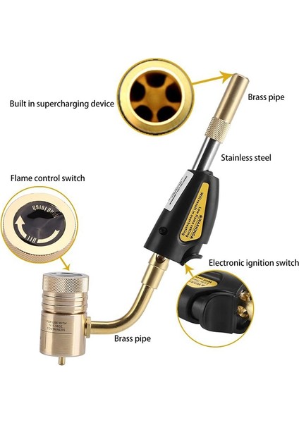 Turbo Torç Uçları Gazlı Kendiliğinden Ateşlemeli Turbo Torç Regülatörü Lehimleme Kaynak Sıhhi Tesisat Aletleri Ev Aksesuarları (Yurt Dışından) indirimleri