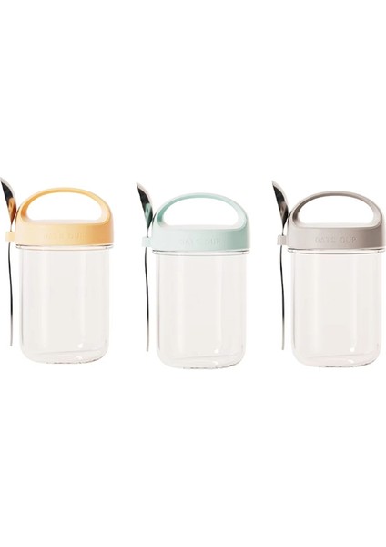 Kaşıklı Taşınabilir Kahvaltılık Bardak - Gıda Sınıfı Yulaf Ezmesi Yoğurt Salata Bardağı, Kapatılabilir Kapak, Kolay Temizleme, Milkshake Için Ideal (Yurt Dışından) fiyatları