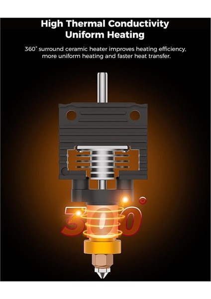 K1 Seramik Sıcak Uç Kiti - Hızlı Değiştirme Nozulu, K1 Max ve K1C 3D Yazıcı Için Tüm Metal Entegre Ekstruder Sıcak Uç Değişimi (Yurt Dışından) modelleri