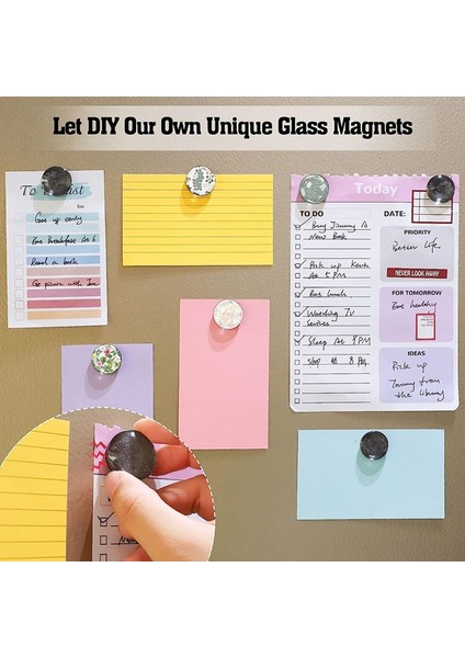 24 Set El Sanatları Buzdolabı Mıknatısı Cam Seramik Mıknatıs Yapışkanlı Arka Yüzey ve Şeffaf Cam Kubbe Kabuşonlar (Yurt Dışından) indirimleri