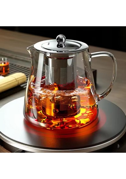 Paslanmaz Çelik Çaydanlıklı Isıtılabilir Cam Çaydanlık Çiçek Çaydanlık Çaydanlık Demlik Seti Puer Oolong Çaydanlık 950ML (Yurt Dışından) indirimleri