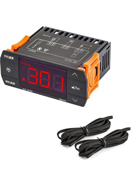 EK3030 220V Buzdolabı Dondurucu Yüksek Hassasiyetli Termostat Soğutma Defrost Kontrol Cihazı Ada Kabin Anahtarı (Yurt Dışından)