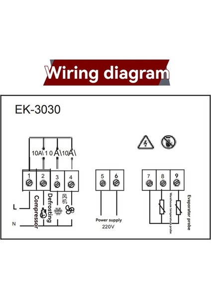 EK3030 220V Buzdolabı Dondurucu Yüksek Hassasiyetli Termostat Soğutma Defrost Kontrol Cihazı Ada Kabin Anahtarı (Yurt Dışından) modelleri