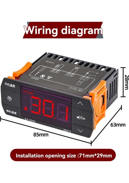 EK3030 220V Buzdolabı Dondurucu Yüksek Hassasiyetli Termostat Soğutma Defrost Kontrol Cihazı Ada Kabin Anahtarı (Yurt Dışından) fırsatları