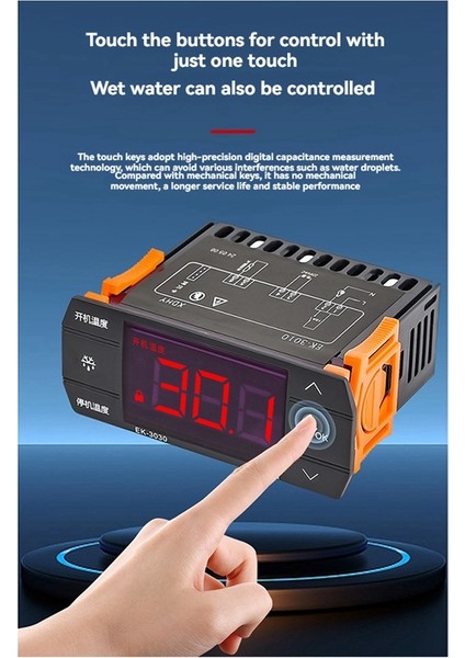 EK3030 220V Buzdolabı Dondurucu Yüksek Hassasiyetli Termostat Soğutma Defrost Kontrol Cihazı Ada Kabin Anahtarı (Yurt Dışından) indirimleri