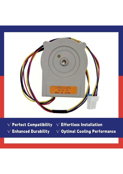 EAU63103205 Buzdolabı Kondansatör Fan Motoru, 73132 73133 LFXS24623B Dc 12V 4 Pinli Fan Motorunun Yerini Alır (Yurt Dışından) modelleri