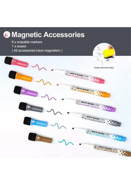 4 Parça Manyetik Kuru Silinebilir Beyaz Tahta - Buzdolabı, Duvar Mıknatısı Küçük Beyaz Tahta Leke Teknolojisi, 12 x 8 Inç (Yurt Dışından) fırsatları