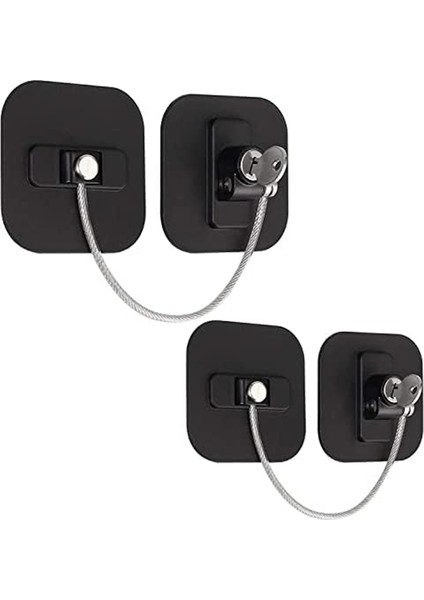 Adet Anahtarlı Buzdolabı Kapı Kilidi, Dondurucu Dolap Kilitleri, Çocuklara Dayanıklı Buzdolabı Kilitleri, Güvenlik Kilitleri, Delme Gerektirmez (Siyah) (Yurt Dışından) fiyatları