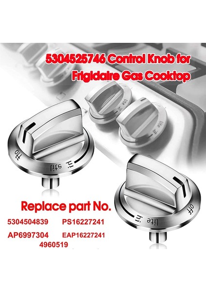 2'li Paket Yükseltme 5304525746 Gazlı Ocak Düğmeleri, Gazlı Ocak Parçaları, Kontrol Düğmesi 5304504839'U Değiştirin (Yurt Dışından) fiyatları