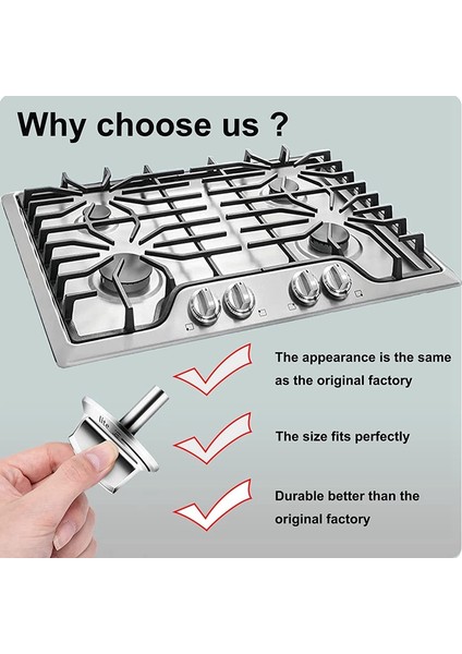 2'li Paket Yükseltme 5304525746 Gazlı Ocak Düğmeleri, Gazlı Ocak Parçaları, Kontrol Düğmesi 5304504839'U Değiştirin (Yurt Dışından) modelleri