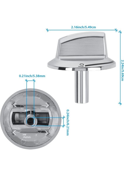 2'li Paket Yükseltme 5304525746 Gazlı Ocak Düğmeleri, Gazlı Ocak Parçaları, Kontrol Düğmesi 5304504839'U Değiştirin (Yurt Dışından) indirimleri