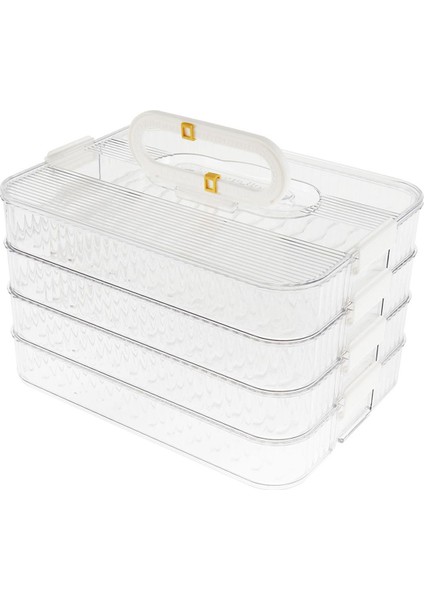 Buzdolabı Düzenleme Için 4 Katmanlı Öğle Yemeği Et Kabı, Pastırma Saklama Kabı, Buzdolabı Gıda Saklama Kutusu (Yurt Dışından)