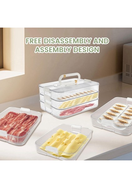 Buzdolabı Düzenleme Için 4 Katmanlı Öğle Yemeği Et Kabı, Pastırma Saklama Kabı, Buzdolabı Gıda Saklama Kutusu (Yurt Dışından) indirimleri