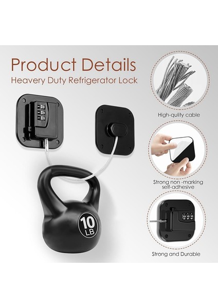 Buzdolabı Kilidi, Buzdolabı Dolapları ve Çekmeceleri Için Şifreli Kilit, Ağır Hizmet Tipi Buzdolabı Kilidi, Emniyet Kilidi 2'li Paket (Yurt Dışından) fırsatları