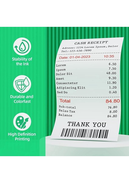 10 Adet Hesap Makinesi Yazıcı Şeritleri Siyah ve Kırmızı Mürekkep Silindiri Yazıcı Şeritleri IR40T IR-40T HR18 HR21 Için Yedek (Yurt Dışından) indirimleri