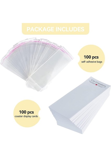 Satış Için 100 Parça Araba Altlığı Ambalajı, 100 Parça Çantalı Süblimasyon Araba Altlığı Kartları, Süblimasyon Aksesuarları (Yurt Dışından) fırsatları