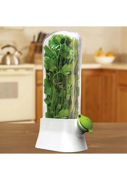 Herb Saver Kap Anti-Crush Eco-Fresh Bardak Sebze ve Ot Taze Tutma Kabı Su Hazneli Kasa Yeşil (Yurt Dışından) modelleri