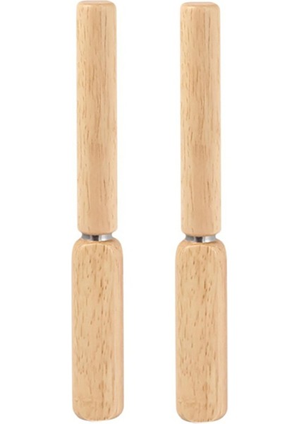 2 Adet Güvenlik Kapaklı Buz Kırıcı - Buz Kırmak Için Paslanmaz Çelik Buz Kırıcılar, Barmenlik Için Ahşap Saplı Buz Şekillendirici Alet (Yurt Dışından)