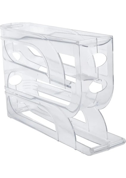 Otomatik Kayan Yumurta Rafı Yumurta Sepeti Konteyner Aşağıya Doğru Açılır Buzdolabı Yumurta Dağıtıcı Mutfak Ev Şeffaf (Yurt Dışından)