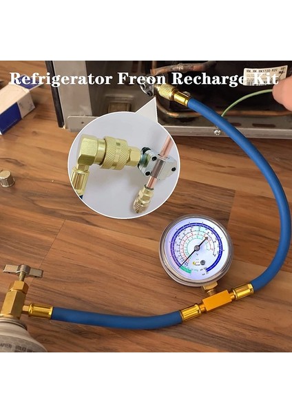 R134A R12 R22 Ölçüm Kiti ile Buzdolabı Freon Dolum Hortumu, BPV31 Delme Musluk Vanası Ile, Klima Soğutma Sistemi Için (Yurt Dışından) modelleri