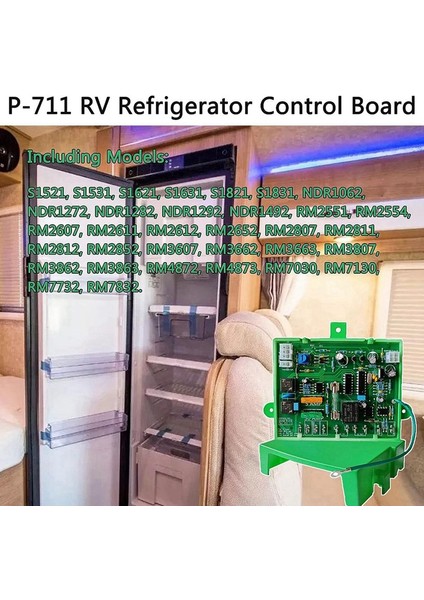 Mikro Tip P-711 Buzdolabı Kontrol Devre Kartı 2 Yollu ve 3 Yollu Modeller Için Geliştirilmiş Işlevsellik (Yurt Dışından) modelleri