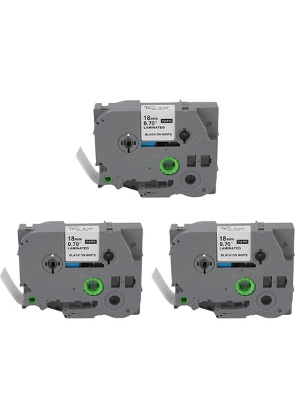 3 Adet Uyumlu Etiket Bandı 18MM 0.7 Lamine Beyaz TZE-241 -241 P- Etiket Makinesi Için Değiştirilir (Yurt Dışından) fiyatları