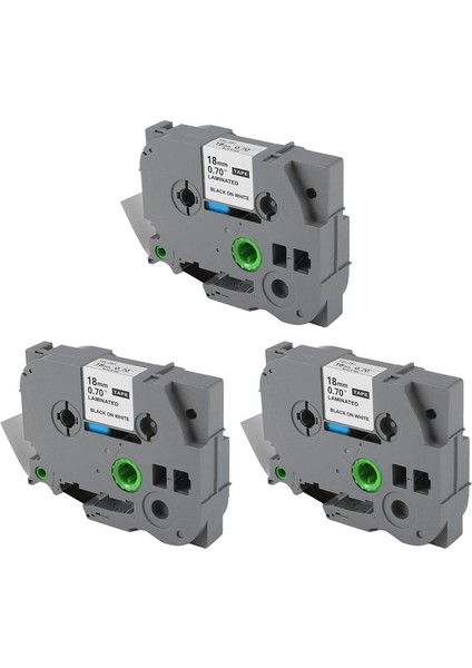 3 Adet Uyumlu Etiket Bandı 18MM 0.7 Lamine Beyaz TZE-241 -241 P- Etiket Makinesi Için Değiştirilir (Yurt Dışından) modelleri