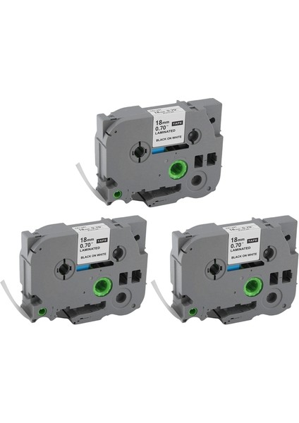 3 Adet Uyumlu Etiket Bandı 18MM 0.7 Lamine Beyaz TZE-241 -241 P- Etiket Makinesi Için Değiştirilir (Yurt Dışından) fırsatları