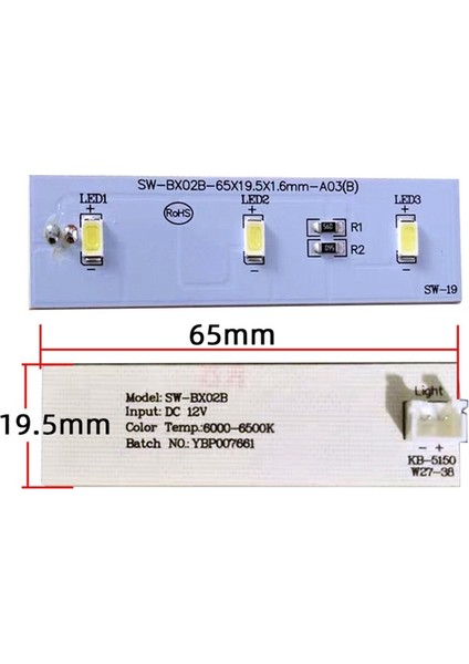 1 Adet Buzdolabı Dondurucu Parçaları Için LED Işık ZBE2350HCA Işık Çubuğu SW-BX02B Yedek LED Şerit Çubuğu (Yurt Dışından) fırsatları