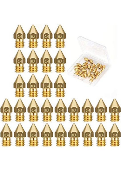 30 Adet 3D Yazıcı Ekstruder Nozulu-Mk8 0,4 mm Nozul 3 Anet A8 Mk8 -10 -10S S4 S5 3pro 5 Için (Yurt Dışından) indirimleri