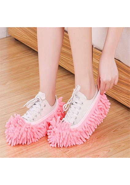Toz Paspası Terlikleri Ayak Çorapları Paspas Başlıkları Çok Fonksiyonlu Zemin Temizleme Tembel Ayakkabı Kılıfları Toz Saç Temizleyici (Yurt Dışından)