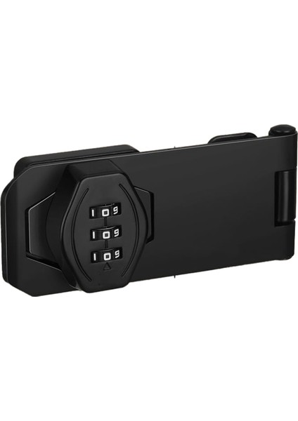 Dolap Kilidi Anahtarsız 3 Haneli Şifre Kombinasyon Kodu Mandal Mandalı Kilit Çevirme Topuzu Ahşap Çekmece Dolap (Siyah, 4 Inç) (Yurt Dışından)