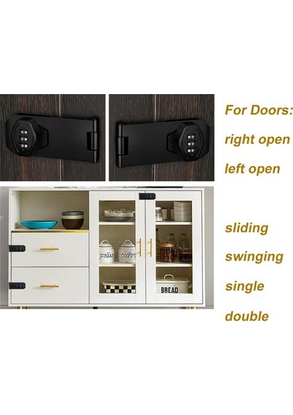 Dolap Kilidi Anahtarsız 3 Haneli Şifre Kombinasyon Kodu Mandal Mandalı Kilit Çevirme Topuzu Ahşap Çekmece Dolap (Siyah, 4 Inç) (Yurt Dışından) modelleri