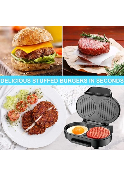 Yumurta Dolu Burgerler, Dana Burgerler ve Ab Fişleri Için Çok Fonksiyonlu Çift Yuvarlak Burger Köftesi Makinesi (Yurt Dışından) modelleri